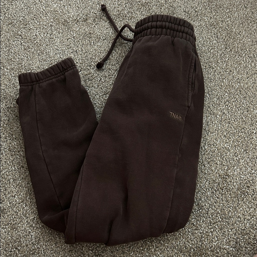 Aritzia TNA Dark Brown Jogger Pants